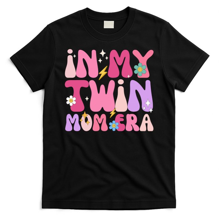Retro Groovy In My Twin Mom Era Happy Mother's Day 2025 T-Shirt
