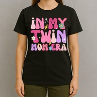 Retro Groovy In My Twin Mom Era Happy Mother's Day 2025 T-Shirt