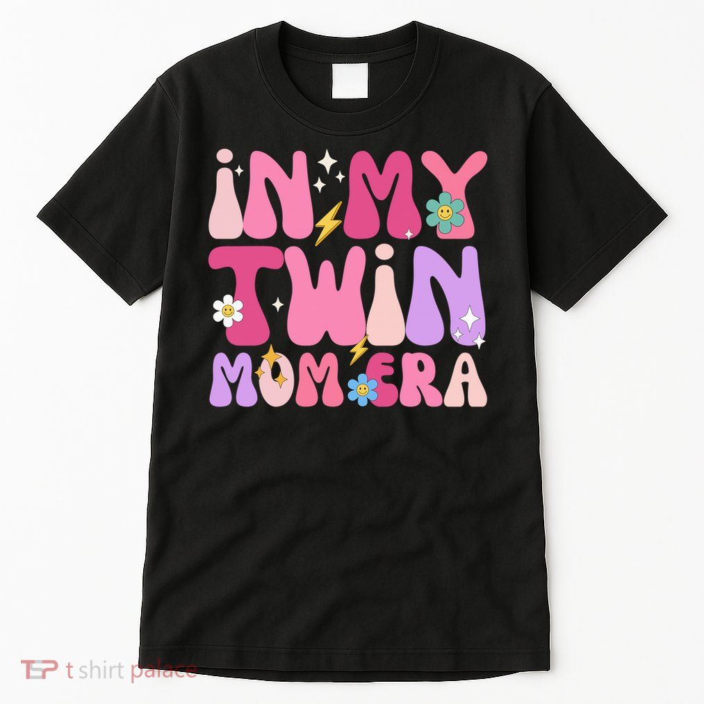 Retro Groovy In My Twin Mom Era Happy Mother's Day 2025 Tall T-Shirt