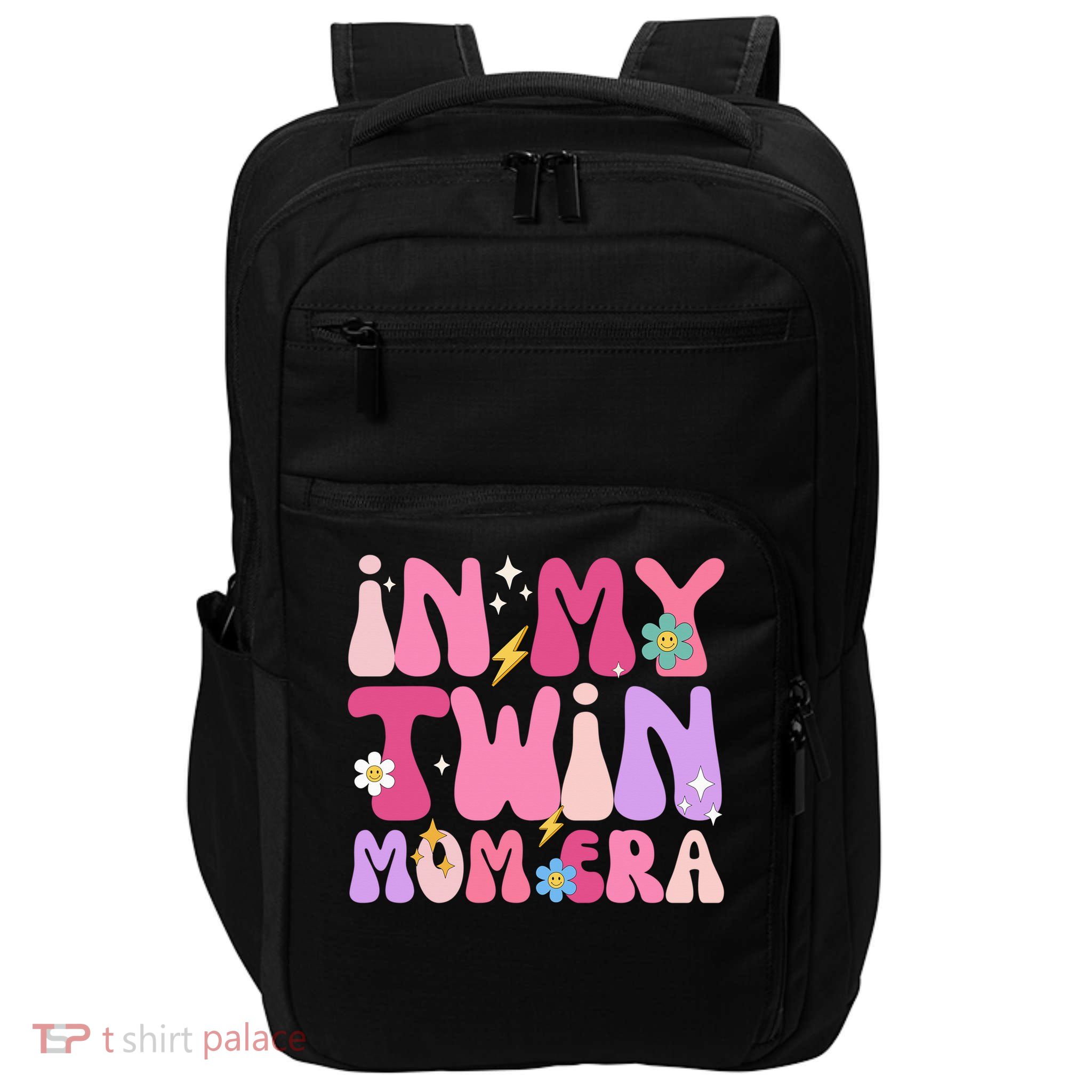 Retro Groovy In My Twin Mom Era Happy Mother's Day 2025 Impact Tech Backpack