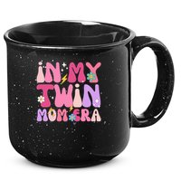 Retro Groovy In My Twin Mom Era Happy Mother's Day 2025 15oz Campfire Ceramic Mug