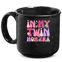Retro Groovy In My Twin Mom Era Happy Mother's Day 2025 15oz Campfire Ceramic Mug