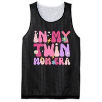 Retro Groovy In My Twin Mom Era Happy Mother's Day 2025 Mesh Reversible Basketball Jersey Tank