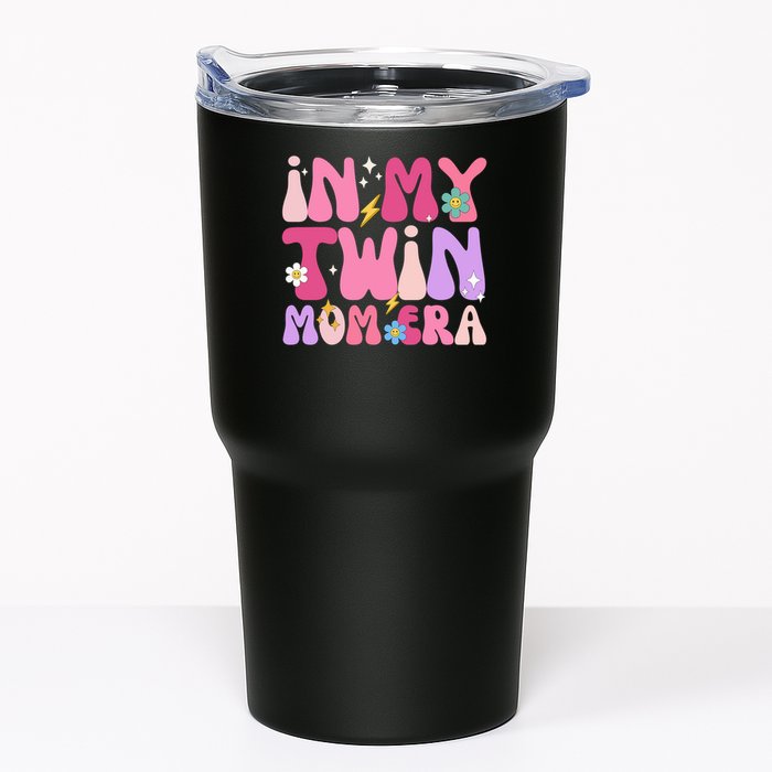 Retro Groovy In My Twin Mom Era Happy Mother's Day 2025 Tumbler