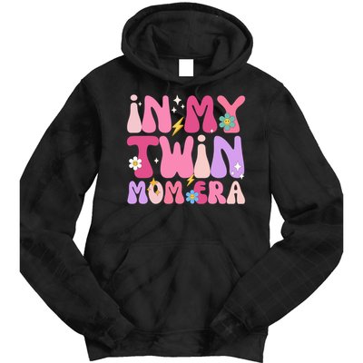 Retro Groovy In My Twin Mom Era Happy Mother's Day 2025 Tie Dye Hoodie