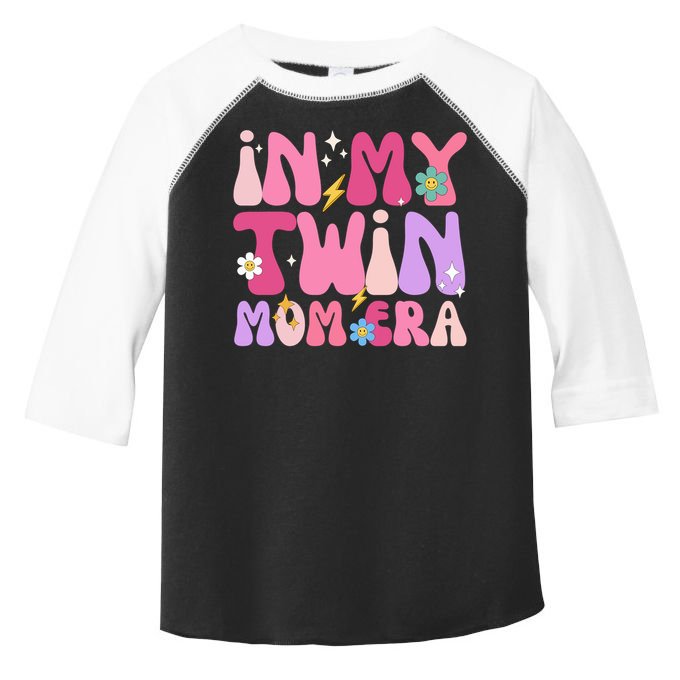 Retro Groovy In My Twin Mom Era Happy Mother's Day 2025 Toddler Fine Jersey T-Shirt