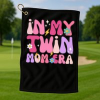 Retro Groovy In My Twin Mom Era Happy Mother's Day 2025 Golf Towel