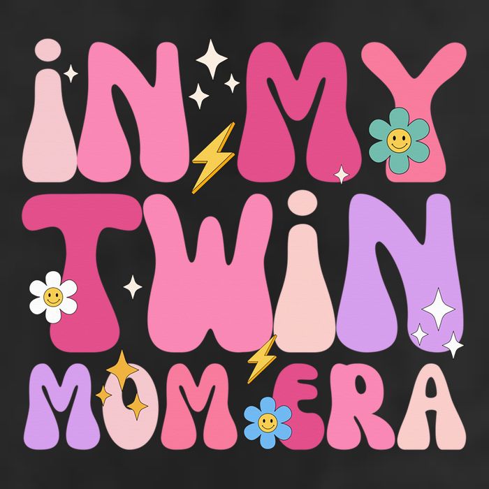 Retro Groovy In My Twin Mom Era Happy Mother's Day 2025 Golf Towel