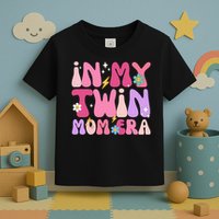 Retro Groovy In My Twin Mom Era Happy Mother's Day 2025 Toddler T-Shirt