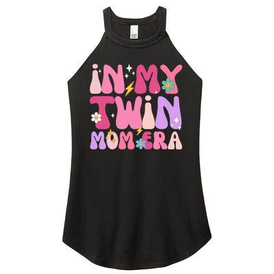 Retro Groovy In My Twin Mom Era Happy Mother's Day 2025 Women's Perfect Tri Rocker Tank