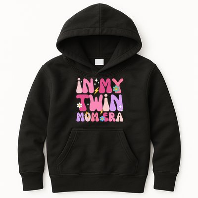 Retro Groovy In My Twin Mom Era Happy Mother's Day 2025 Kids Hoodie