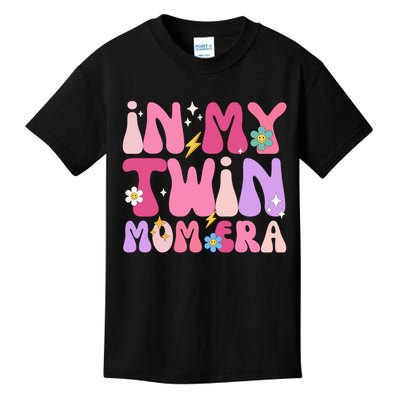 Retro Groovy In My Twin Mom Era Happy Mother's Day 2025 Kids T-Shirt