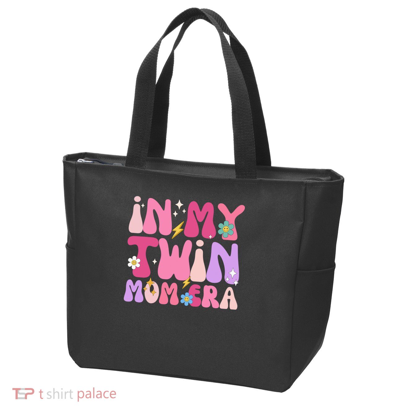 Retro Groovy In My Twin Mom Era Happy Mother's Day 2025 Zip Tote Bag