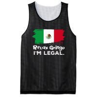 Relax Gringo Im Legal Funny Mexican Immigrant Mesh Reversible Basketball Jersey Tank