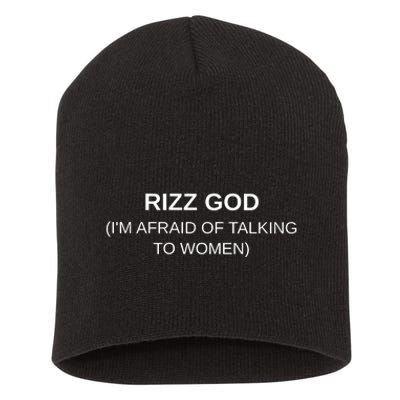 Rizz God IM Afraid Of Talking Short Acrylic Beanie