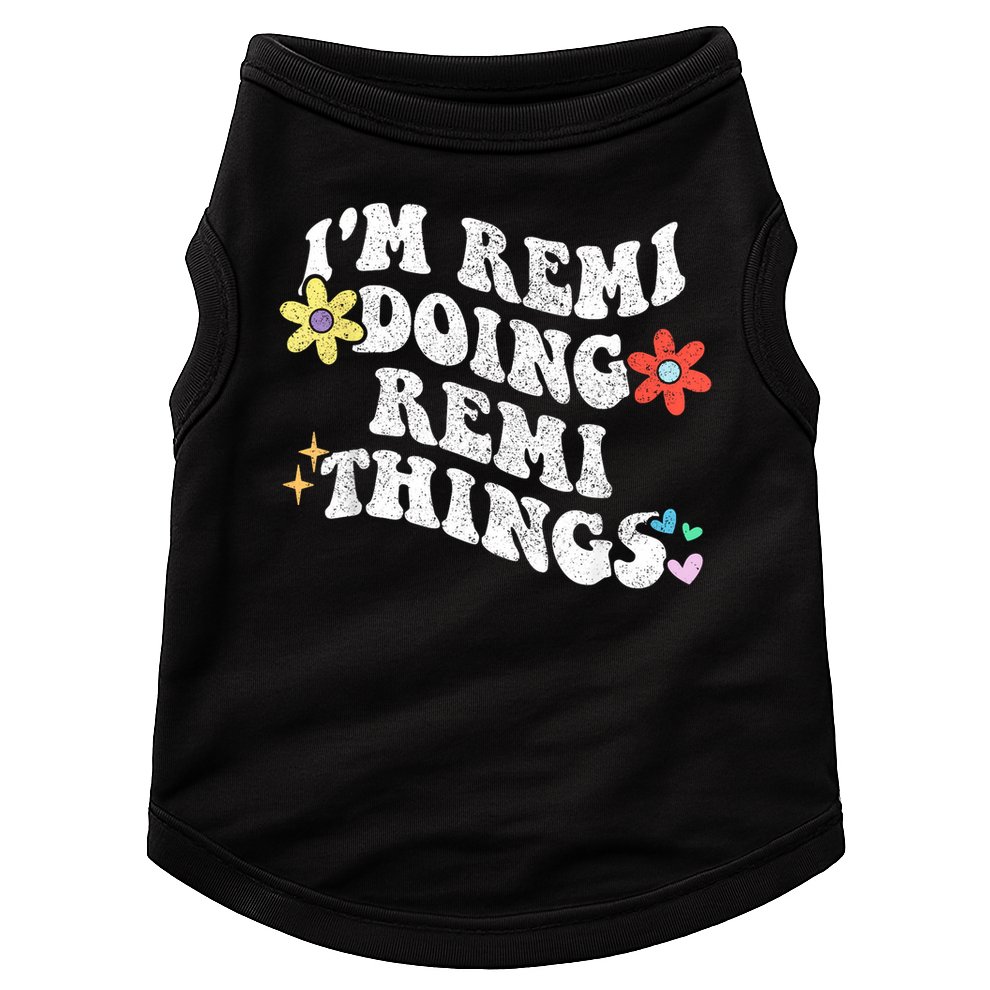 Retro Groovy Im REMI Doing REMI Things Funny Mother's Day Doggie Tank