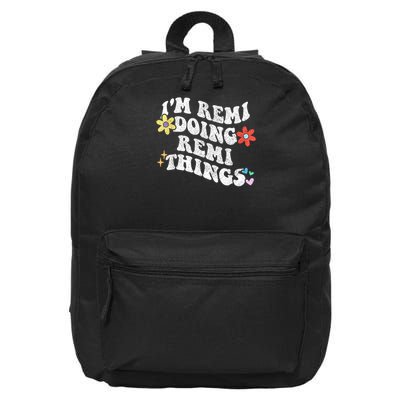 Retro Groovy Im REMI Doing REMI Things Funny Mother's Day 16 in Basic Backpack