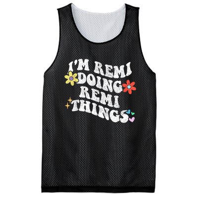 Retro Groovy Im REMI Doing REMI Things Funny Mother's Day Mesh Reversible Basketball Jersey Tank