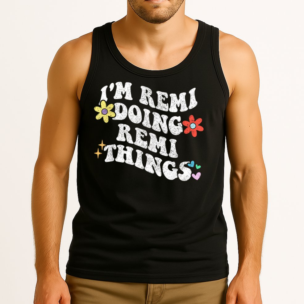 Retro Groovy Im REMI Doing REMI Things Funny Mother's Day Tank Top