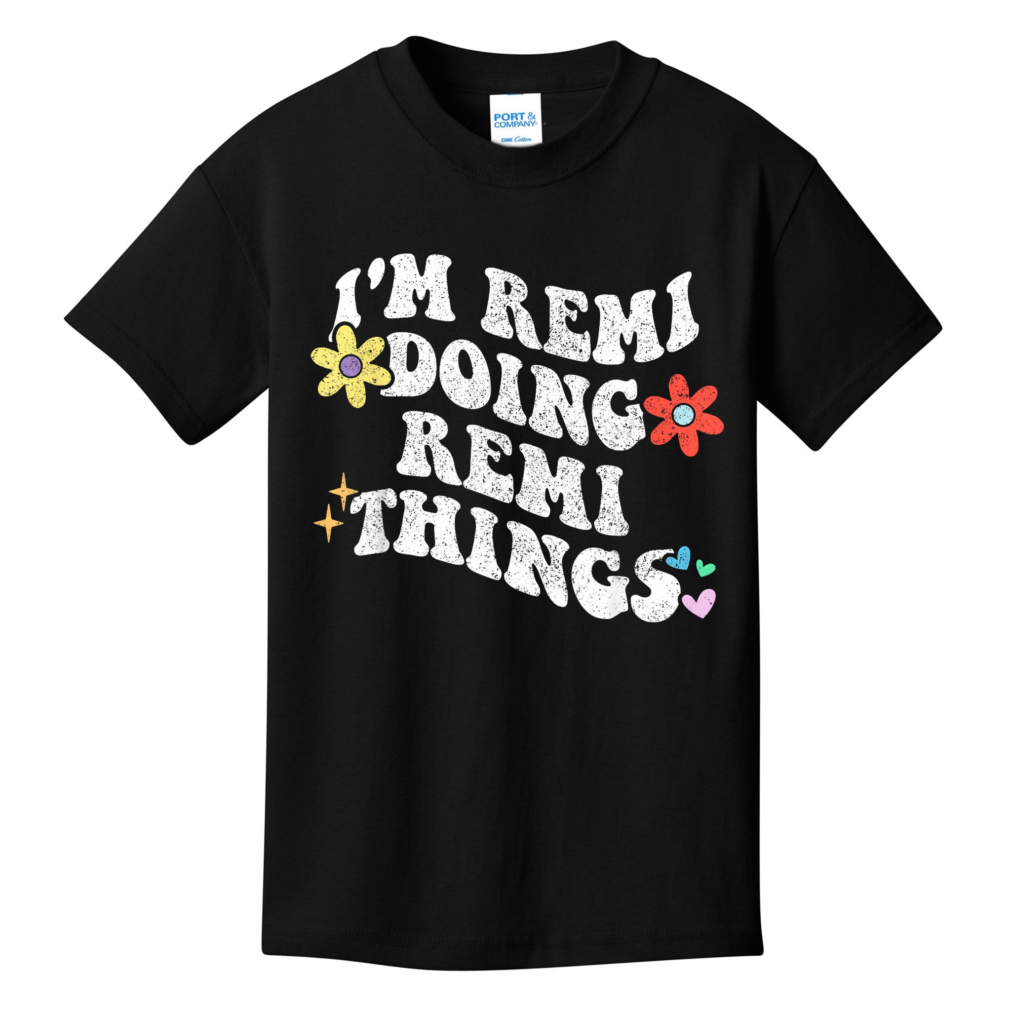 Retro Groovy Im REMI Doing REMI Things Funny Mother's Day Kids T-Shirt