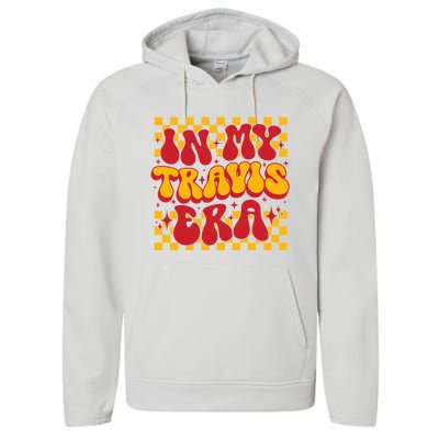 Retro Groovy In My Travis Era Performance Fleece Hoodie