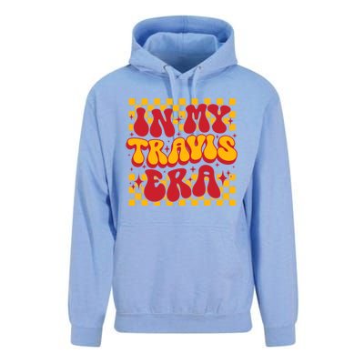 Retro Groovy In My Travis Era Unisex Surf Hoodie