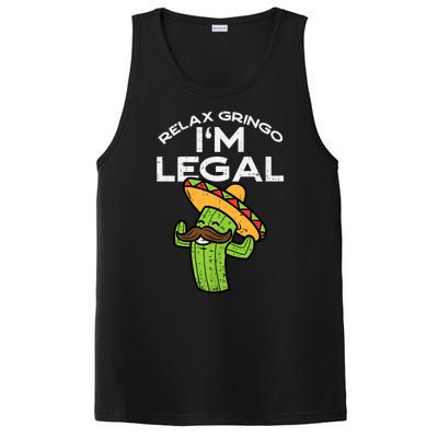 Relax Gringo Im Legal Funny Cinco De Mayo Mexican Immigrant PosiCharge Competitor Tank