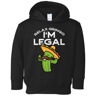 Relax Gringo Im Legal Funny Cinco De Mayo Mexican Immigrant Toddler Hoodie