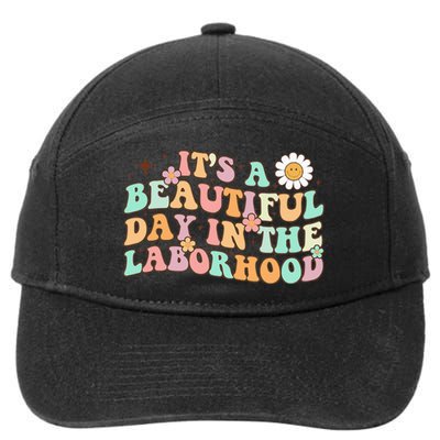 Retro Groovy It'S A Beautiful Day In The Laborhood 7-Panel Snapback Hat