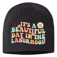 Retro Groovy It'S A Beautiful Day In The Laborhood Sustainable Beanie