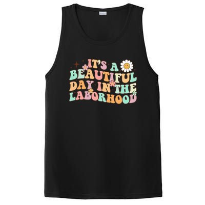 Retro Groovy It'S A Beautiful Day In The Laborhood PosiCharge Competitor Tank