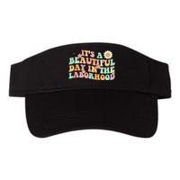 Retro Groovy It'S A Beautiful Day In The Laborhood Valucap Bio-Washed Visor