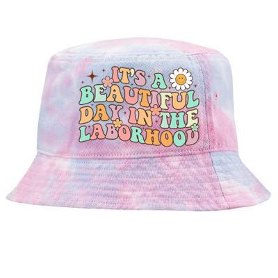 Retro Groovy It'S A Beautiful Day In The Laborhood Tie-Dyed Bucket Hat