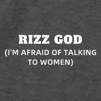 Rizz God IM Afraid Of Talking To Women Satirical Vector Backpack