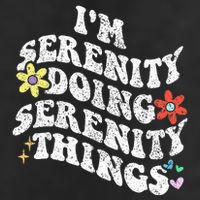 Retro Groovy Im Serenity Doing Serenity Things Funny Beanie