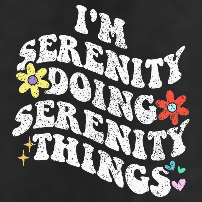 Retro Groovy Im Serenity Doing Serenity Things Funny Beanie