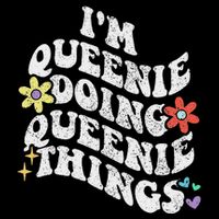 Retro Groovy Im Queenie Doing Queenie Things Funny MotherS Doggie Tank