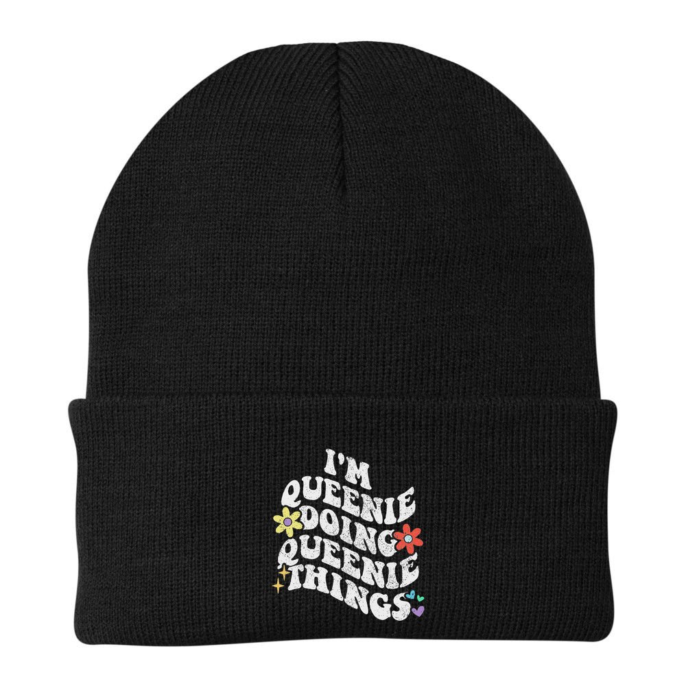 Retro Groovy Im Queenie Doing Queenie Things Funny MotherS Beanie