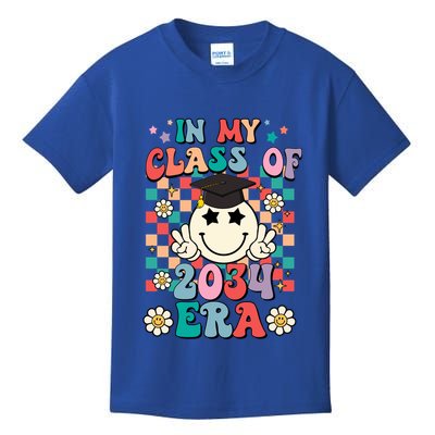 Retro Groovy In My Class Of 2034 Era Class Of 2034 Graduate Cool Gift Kids T-Shirt