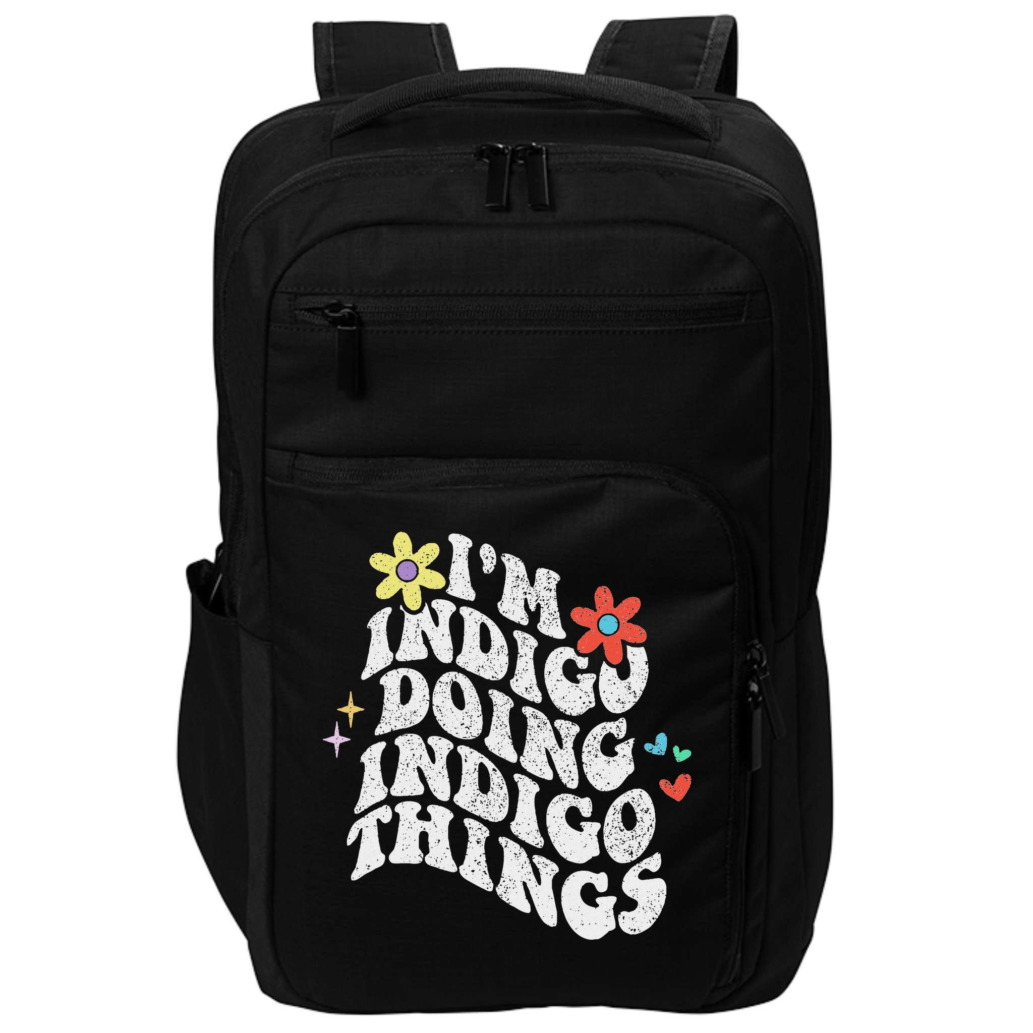 Retro Groovy Im Indigo Doing Indigo Things Funny Mothers Day Impact Tech Backpack