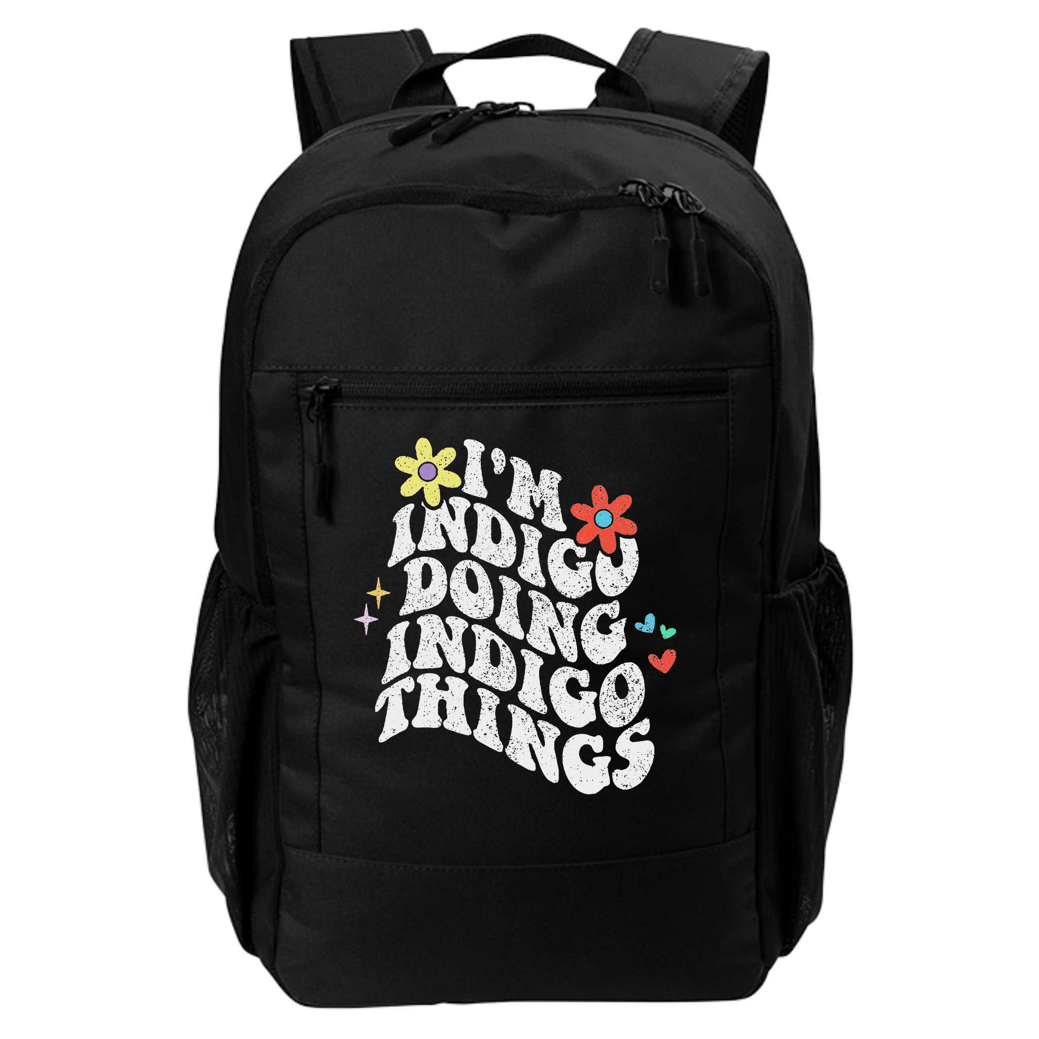 Retro Groovy Im Indigo Doing Indigo Things Funny Mothers Day Backpack
