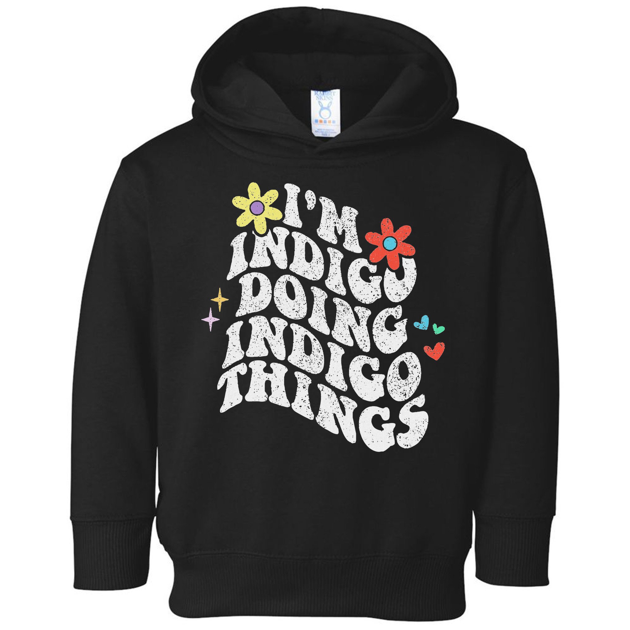 Retro Groovy Im Indigo Doing Indigo Things Funny Mothers Day Toddler Hoodie