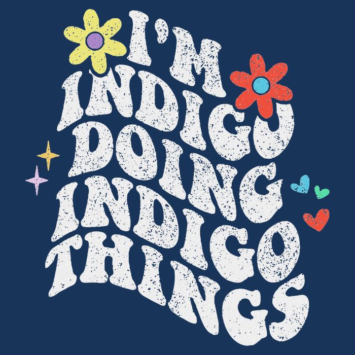 Retro Groovy Im Indigo Doing Indigo Things Funny Mothers Day Infant Baby Jersey Bodysuit