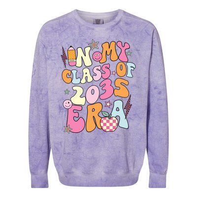 Retro Groovy In My Class Of 2035 Era Class Of 2035 Graduate Cool Gift Colorblast Crewneck Sweatshirt