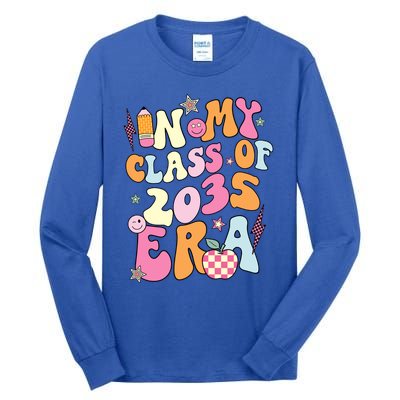 Retro Groovy In My Class Of 2035 Era Class Of 2035 Graduate Cool Gift Tall Long Sleeve T-Shirt