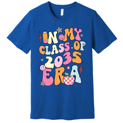 Retro Groovy In My Class Of 2035 Era Class Of 2035 Graduate Cool Gift Premium T-Shirt