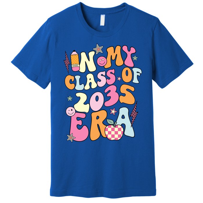 Retro Groovy In My Class Of 2035 Era Class Of 2035 Graduate Cool Gift Premium T-Shirt