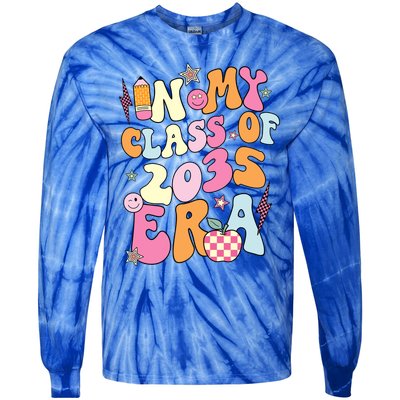 Retro Groovy In My Class Of 2035 Era Class Of 2035 Graduate Cool Gift Tie-Dye Long Sleeve Shirt