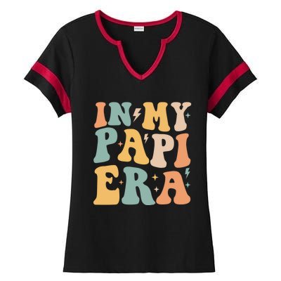 Retro Groovy In My Papi Era FatherS Day Great Gift Ladies Halftime Notch Neck Tee