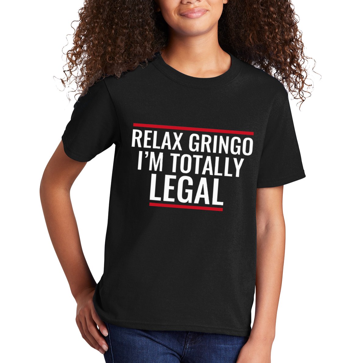 Relax Gringo IM Totally Legal Immigration Kids T-Shirt